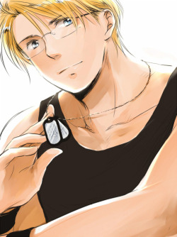 panoramiccc:  privyet-motherland:  herosandwich-:  Dog tags &gt;u&lt;  …;u;  Whoa….so sexy. And dog tags?! UNF yes please.  my beautiful baby &lt;33