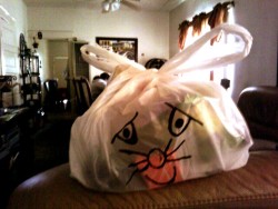 My moms Easter bunny bags haha