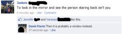 thatfunnyblog:  http://thatfunnyblog.tumblr.com/ when deep and meaningful statuses get shot down with logic   