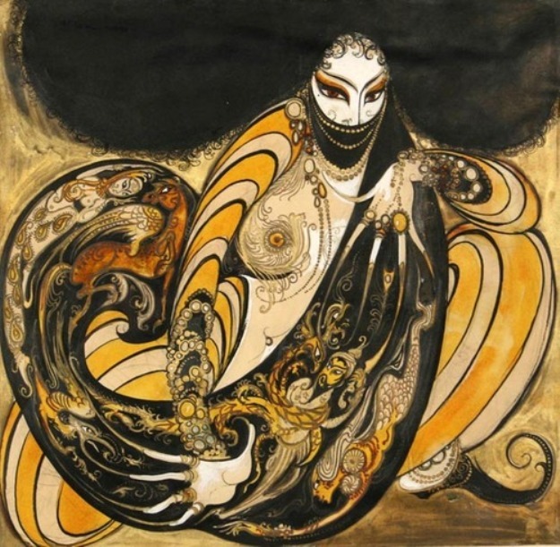 avedonanderte:  Erté, Arabesque Dancer 