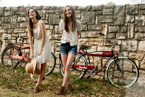 pedalfar:  Models: Ashley and Leslie Saunders Photographer: Mike AndrickBicycles: Pre-World War II c