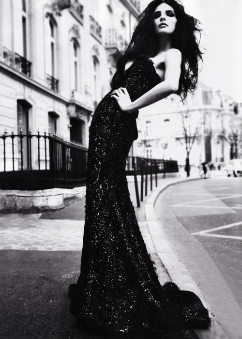 goodlookersrepublic:  Bojana Panic in Elie Saab Haute Couture | Ph. by Jan Welters  Vogue España May 2011  