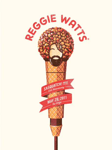 laughingsquid:Reggie Watts Sasquatch Music Festival Poster