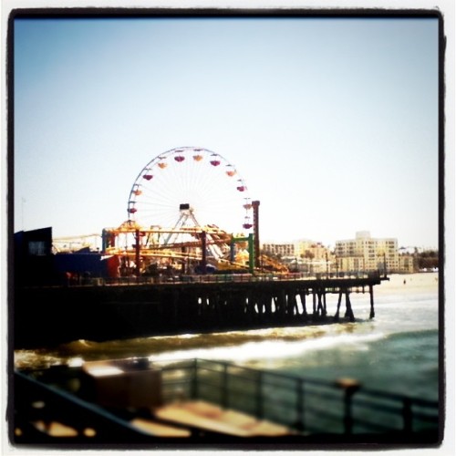 Wasn’t really poppin on Sabta Monica pier. Haha so we hung out on the beach then went to eat.  (Taken with instagram)