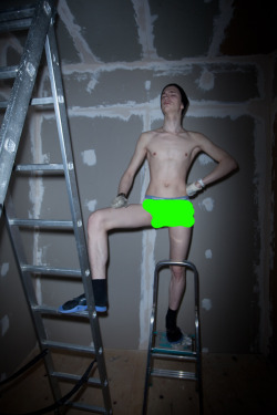 Mafa builder in his room. decoration in the studio