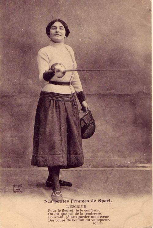 toanunnery:Female ÉpéeistFrance ca. 1900