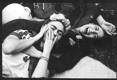 sexismandthecity:  i had never seen this picture of Frida Kahlo before. 