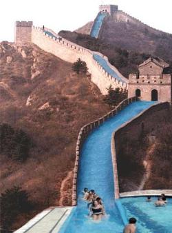 if only the great wall was a water slide.