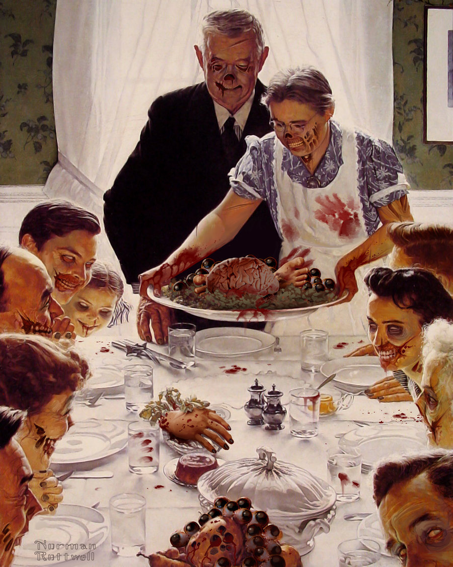 pigtailsandcombatboots: Brainsgiving Dinner  by ~hardnox757 