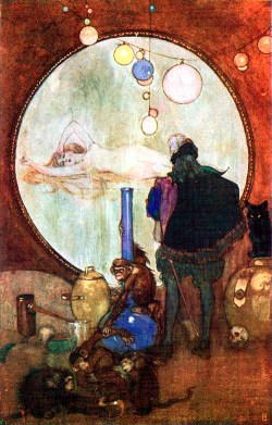 2headedsnake:  americanartarchives.com Pogany - Faust and the magic Mirror - 1908 