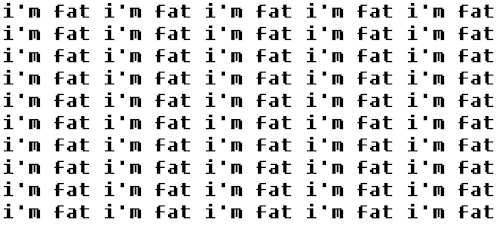 i’m really fat..