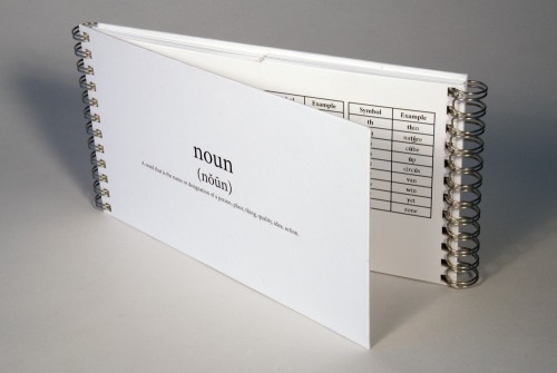 figsandtea: niiicethings: “Noun is a playful artist’s book about words and their definit