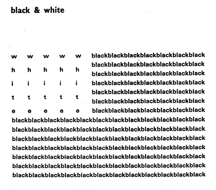 visual-poetry:  “black and white” by alberto pimento 