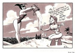 laeonus:  sogeekchic:  Harley Quinn and Poison Ivy by Bruce Timm[via ComicsAlliance]  Cute! &lt;3 