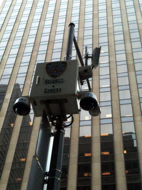 A security camera on 5th Ave, NY. Very big and very obvious #DDLProject