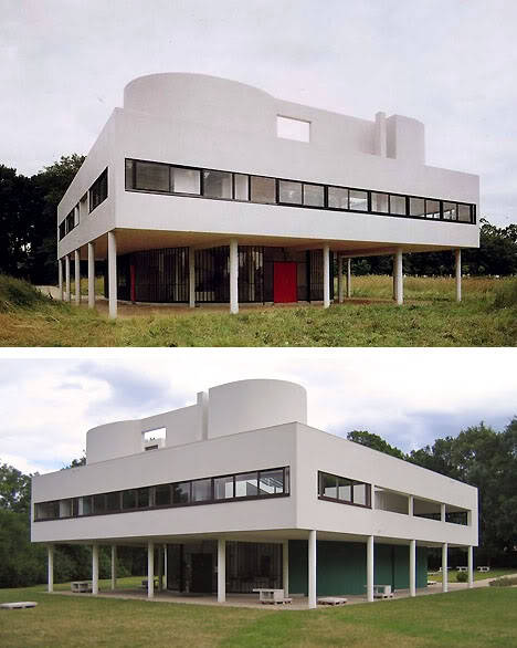 cavetocanvas:Villa Savoye  - Le Corbusier, 1929-30. Located in Poissy-sur-Seine, France.