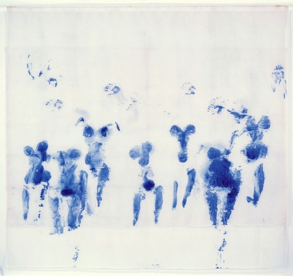  Mondo Cane Shroud, Yves Klein, 1961. the painting instruments were living human