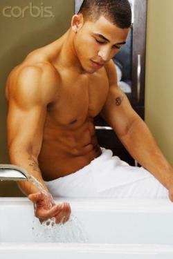 closertomydreams:  Eye Candy of the Day Who doesn’t want a man to prepare a nice hot bath for them? 