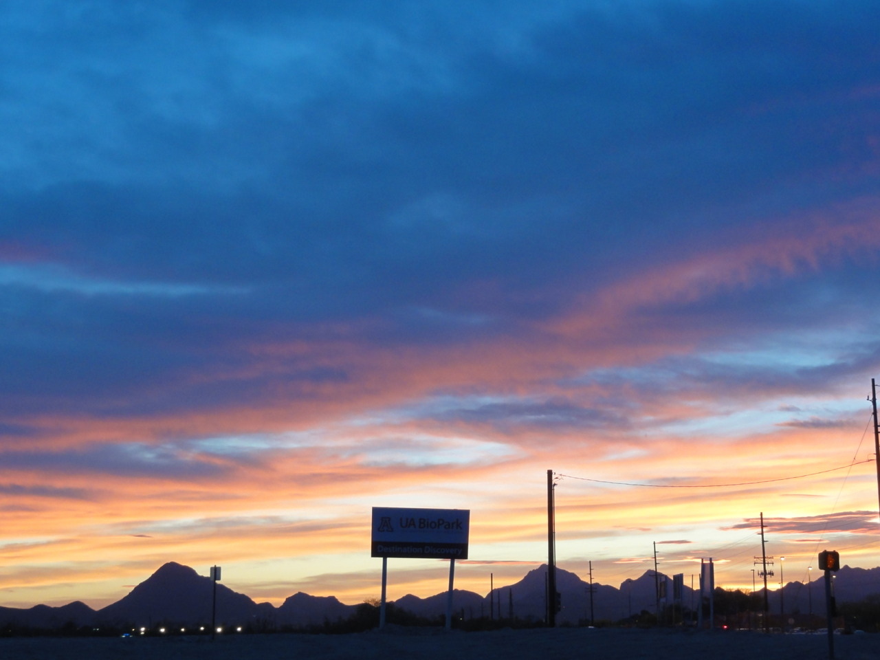 Sunset along Kino Highway