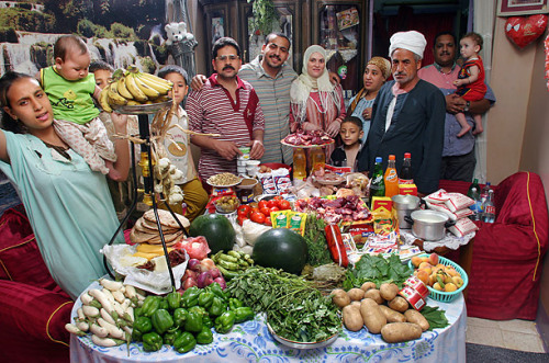 stay-human:  gjmueller: Photographer Peter Menzel’s book, Hungry Planet, features families photograp