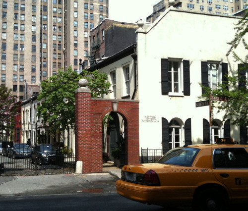 New York University - Washington Mews. Part of the NYU campus, a gated community opposite some of th