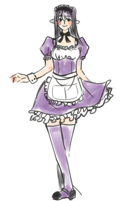 chocopiesforever:  Here ya go, Steff! I honestly based it off of my own maid cafe costume from Katsucon 08, but you are totally free to use it and add to it! Sorry the drawing is so rough, LOL.  I&rsquo;m in love&hellip; *explodes from sora being so freak