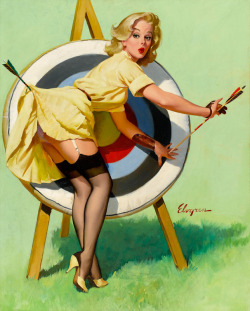 mudwerks:  A Near Miss (by What Makes The Pie Shops Tick?) by Gil Elvgren 