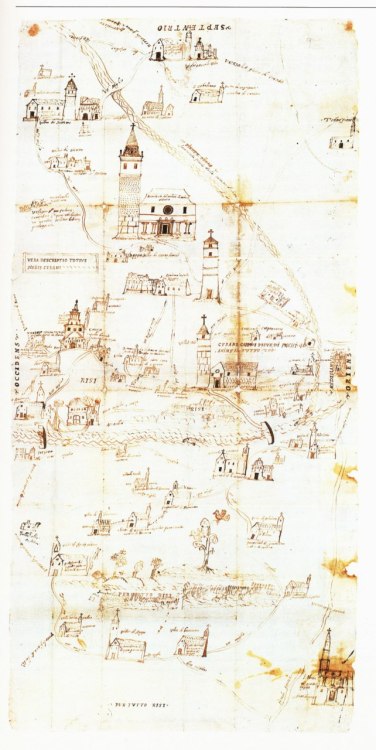 The countryside around Milan. Made during pastoral visits of Charles Borromeo, around 1566, in the p