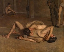 guywithglove:  Thomas Eakins  Wrestlers  1899 