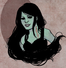 artificialseas:  one day I felt like drawing Marceline  ALL THIS MARCELINE FANART IS SO PRETTYYYY.