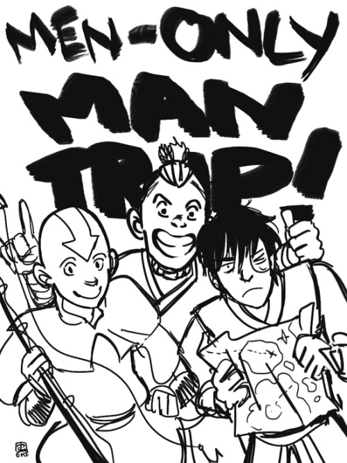 capslockwithoutcontent: meatandsarcasm suggested Aang, Sokka, and Zuko being bros :D (obviously