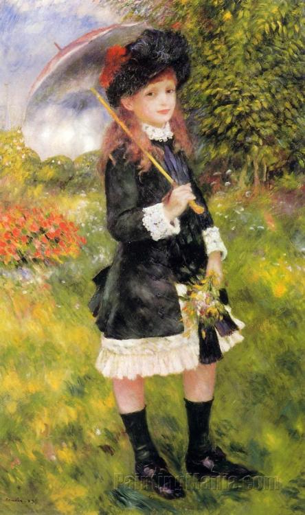 Pierre-Auguste Renoir Jeune Fille à l'Ombrelle (Aline Nunes) 1883 Oil on canvas, 130×79cm Paris, Dav