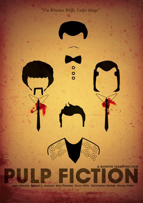 Minimalistic movie poster Pulp Fiction