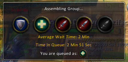 Spent 2 hours in a Call to Arms for ZG on my priest, at one point we were legitimately waiting in queue for a DPS. WHAT.