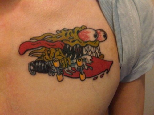 fuckyeahtattoos:
“ This represents my happy times out skating and never to take life to seriously
”
Featured on Best Tattoos Archive || Submit your Tattoos