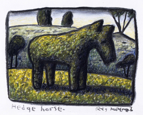 Hedge horse
Charcoal and coloured pencil on paper
18 x 23cm
2006