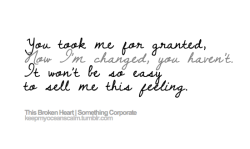 This Broken Heart | Something Corporate