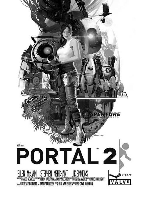 “Portal2 70’s Style Movie Poster!” by Tristan Reidford