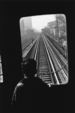 bastardette:  nevver | Third Avenue El, 1955