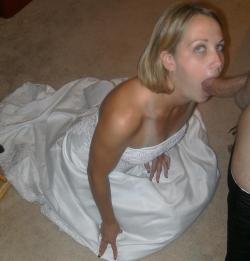 Amateurbj:  There’s Nothing Like A Good Wedding Blowjob!  Well, Between The Dud