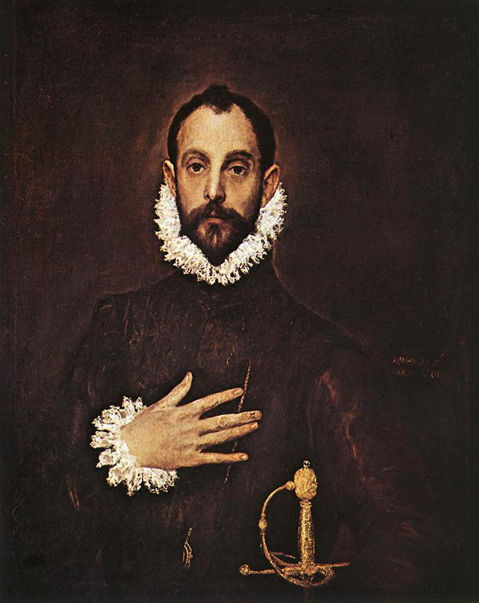 fuckyeah-arthistory:  The Knight with the Hand on his Breast - El Greco, c. 1577-84