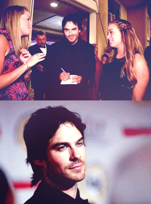 Ian SOMERHALDER at Julep BALL (always so sweet, and taking time for his fans!)