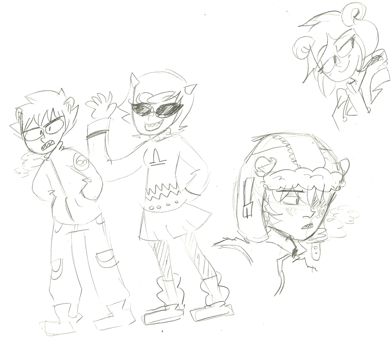 some doodles for the new combobreaker stuck tale  winterstuck http://combostuck.tumblr.com/