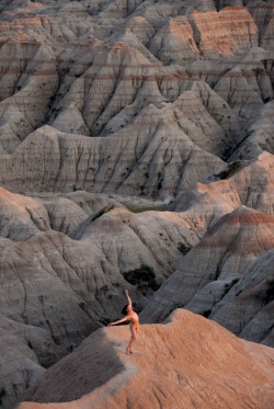 Brooke Lynne | Dave Levingston in the beautiful badlands at sunset.