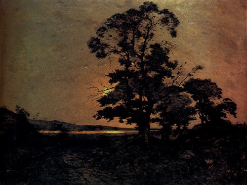 yeahart:Henri-Joseph Harpignies - Moonlight on the Loire