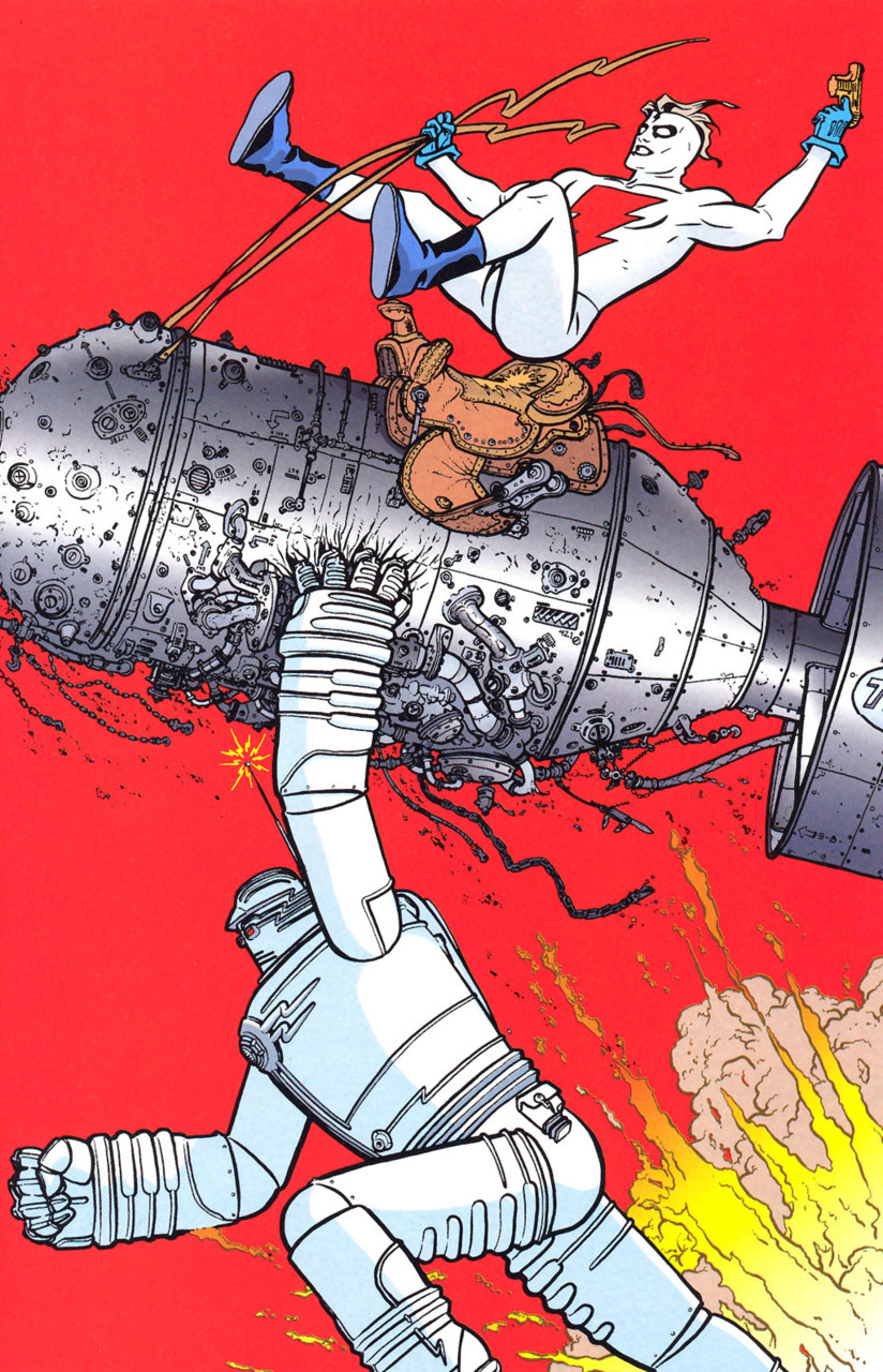 phobos-romulus:  Geof Darrow and Mike Allred- Big Guy and Madman 