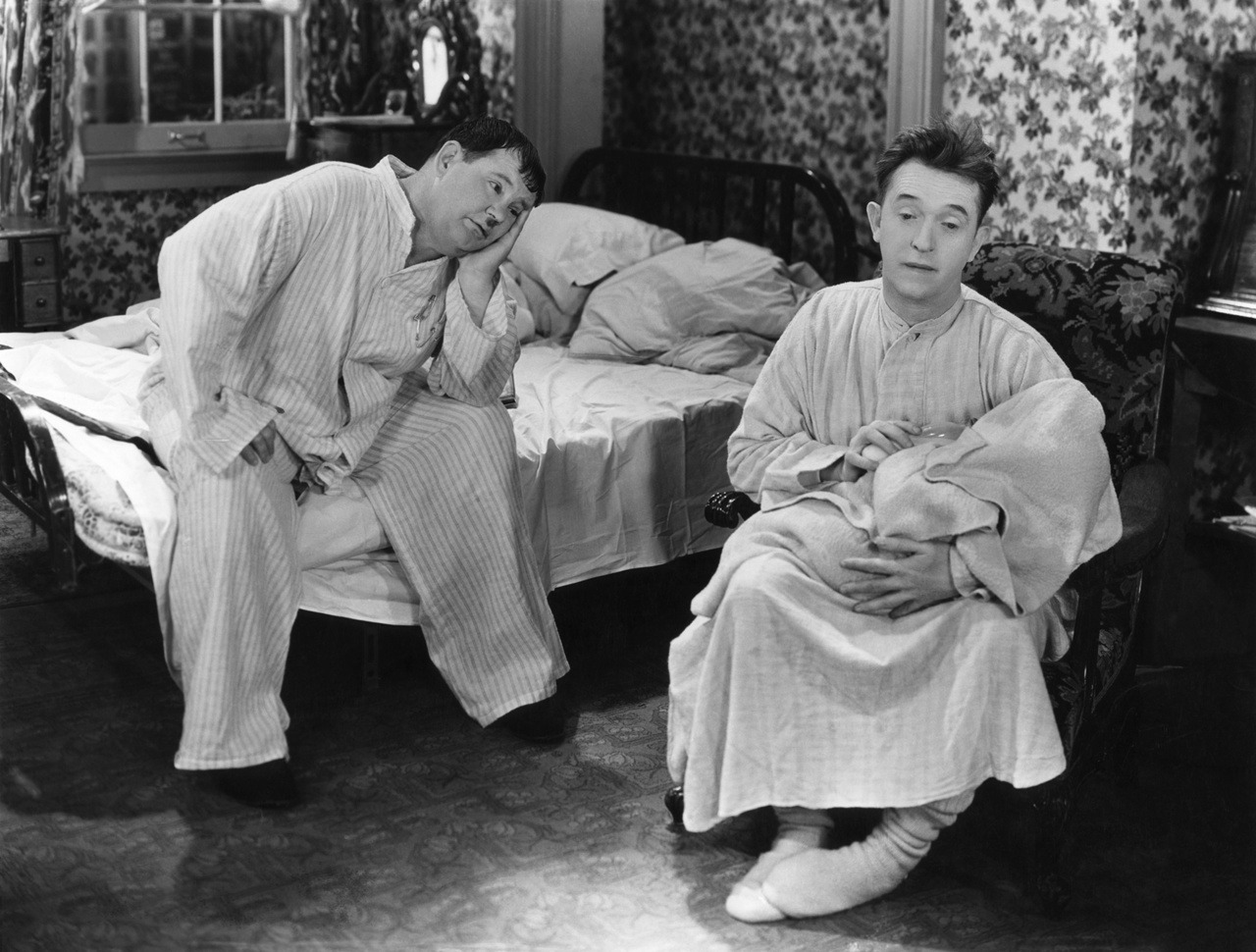 Stan Laurel and Oliver Hardy in Their First Mistake [1932]