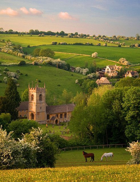 Wow.♥. enchantedengland: alysian-fields: St. Andrews church in the Cotswold village of N