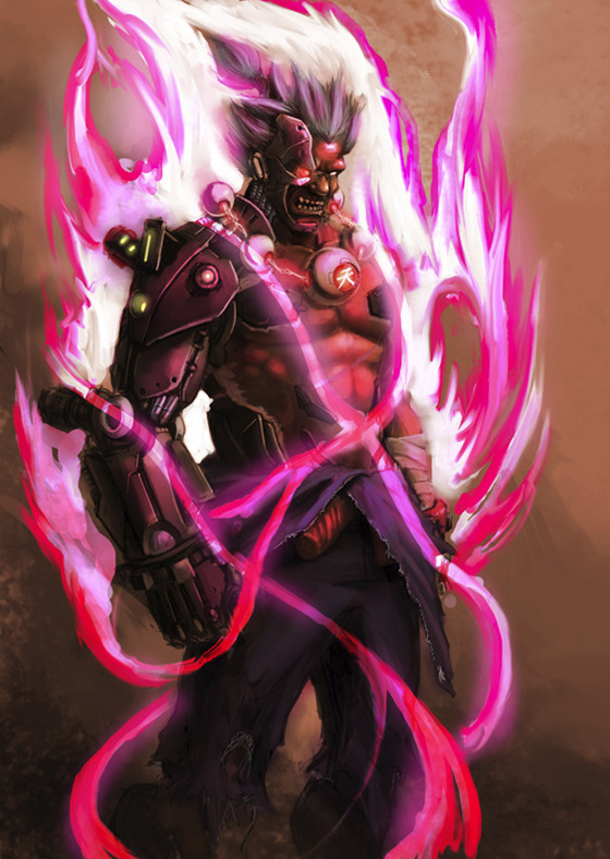 The fierce Street Fighter named Akuma gets a few cybernetic upgrades in Jin Kim’s latest fan art illustration. Fight!
Cyber Akuma by Jin Kim (Blog) (deviantART)