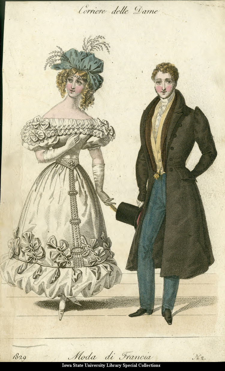 Old Rags — French-style dress for men and women, 1829 Italy